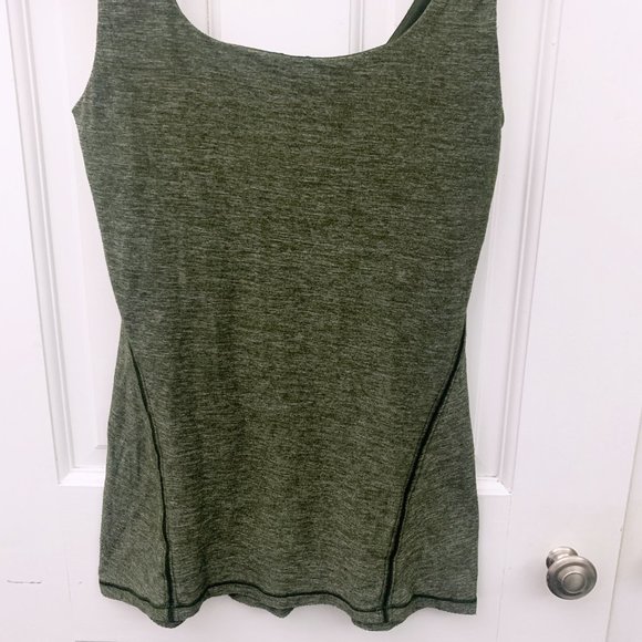 Lululemon Amala Tank Heathered Gator Green - Picture 7 of 11